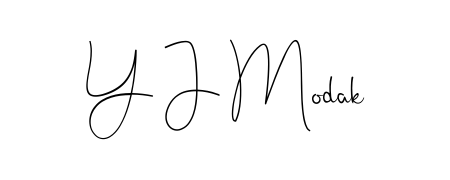 Generate high-definition signature styles for Y J Modak. The Andilay-7BmLP typeface ensures crisp legibility and sophisticated design. Y J Modak signature style 4 images and pictures png