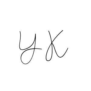 if you are searching for the best signature style for your name Y K. so please give up your signature search. here we have designed multiple signature styles  using Andilay-7BmLP. Y K signature style 4 images and pictures png