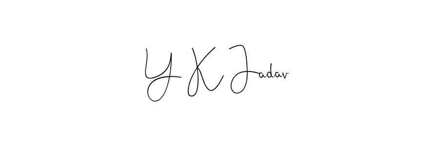 Similarly Andilay-7BmLP is the best handwritten signature design. Signature creator online .You can use it as an online autograph creator for name Y K Jadav. Y K Jadav signature style 4 images and pictures png