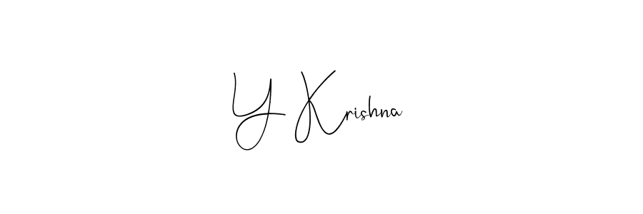Create a beautiful signature design for name Y Krishna. With this signature (Andilay-7BmLP) fonts, you can make a handwritten signature for free. Y Krishna signature style 4 images and pictures png