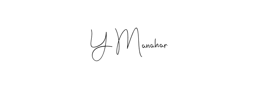 Use a signature maker to create a handwritten signature online. With this signature software, you can design (Andilay-7BmLP) your own signature for name Y Manahar. Y Manahar signature style 4 images and pictures png