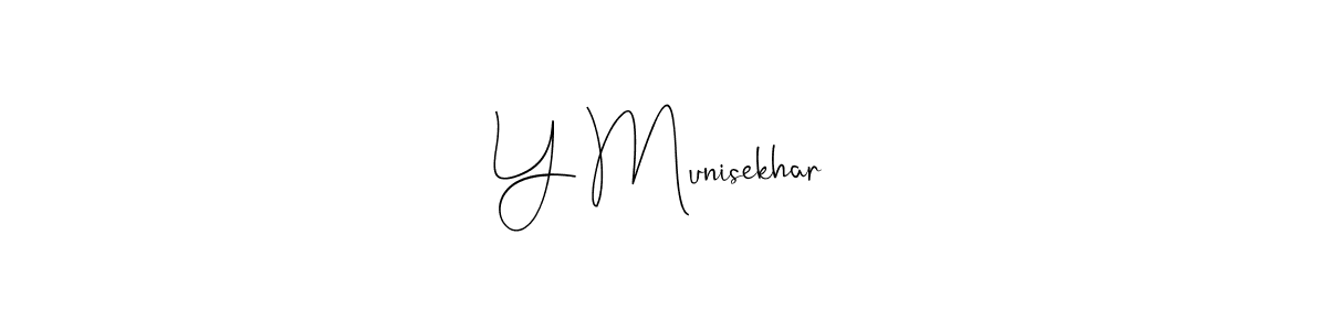 Also we have Y Munisekhar name is the best signature style. Create professional handwritten signature collection using Andilay-7BmLP autograph style. Y Munisekhar signature style 4 images and pictures png