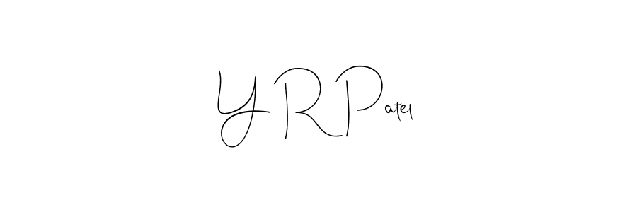 Similarly Andilay-7BmLP is the best handwritten signature design. Signature creator online .You can use it as an online autograph creator for name Y R Patel. Y R Patel signature style 4 images and pictures png