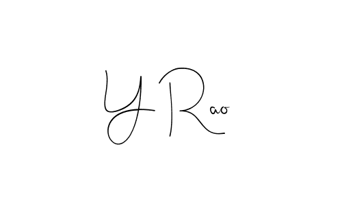 Make a beautiful signature design for name Y Rao. Use this online signature maker to create a handwritten signature for free. Y Rao signature style 4 images and pictures png