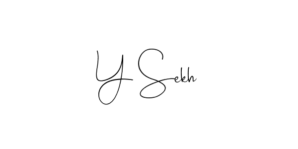 How to make Y Sekh name signature. Use Andilay-7BmLP style for creating short signs online. This is the latest handwritten sign. Y Sekh signature style 4 images and pictures png