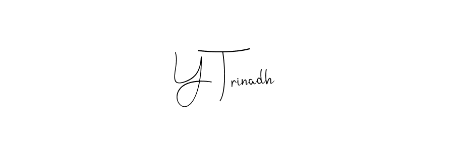 How to make Y Trinadh name signature. Use Andilay-7BmLP style for creating short signs online. This is the latest handwritten sign. Y Trinadh signature style 4 images and pictures png