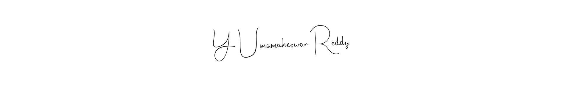 Use a signature maker to create a handwritten signature online. With this signature software, you can design (Andilay-7BmLP) your own signature for name Y Umamaheswar Reddy. Y Umamaheswar Reddy signature style 4 images and pictures png