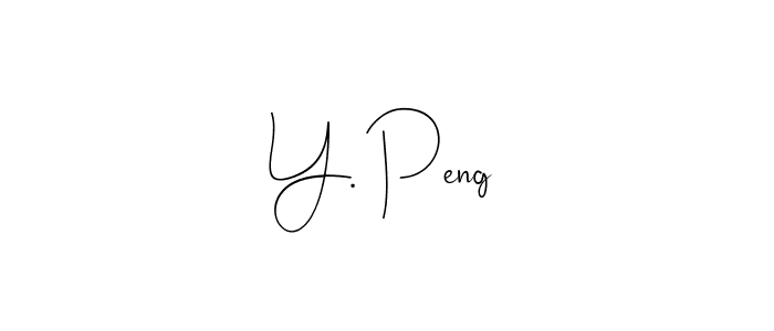 if you are searching for the best signature style for your name Y. Peng. so please give up your signature search. here we have designed multiple signature styles  using Andilay-7BmLP. Y. Peng signature style 4 images and pictures png