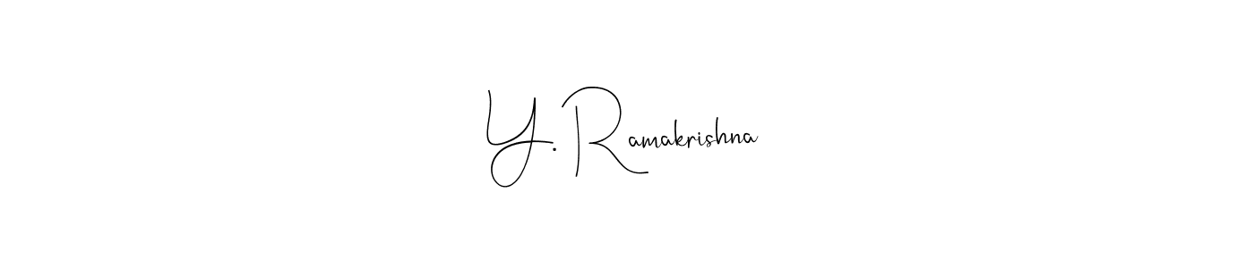 You should practise on your own different ways (Andilay-7BmLP) to write your name (Y. Ramakrishna) in signature. don't let someone else do it for you. Y. Ramakrishna signature style 4 images and pictures png