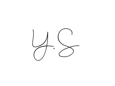 if you are searching for the best signature style for your name Y. S. so please give up your signature search. here we have designed multiple signature styles  using Andilay-7BmLP. Y. S signature style 4 images and pictures png