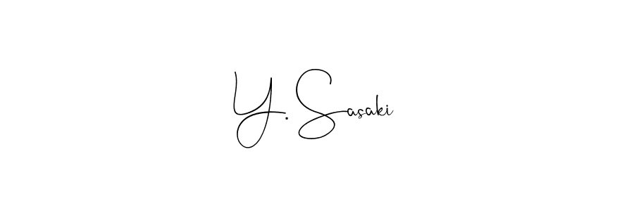 Y. Sasaki stylish signature style. Best Handwritten Sign (Andilay-7BmLP) for my name. Handwritten Signature Collection Ideas for my name Y. Sasaki. Y. Sasaki signature style 4 images and pictures png