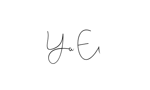 Design your own signature with our free online signature maker. With this signature software, you can create a handwritten (Andilay-7BmLP) signature for name Ya El. Ya El signature style 4 images and pictures png