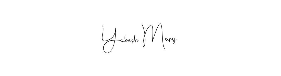 How to make Yabesh Mary name signature. Use Andilay-7BmLP style for creating short signs online. This is the latest handwritten sign. Yabesh Mary signature style 4 images and pictures png