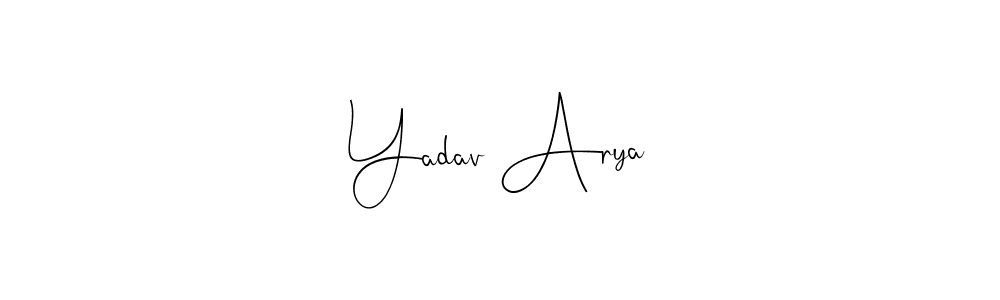 It looks lik you need a new signature style for name Yadav Arya. Design unique handwritten (Andilay-7BmLP) signature with our free signature maker in just a few clicks. Yadav Arya signature style 4 images and pictures png