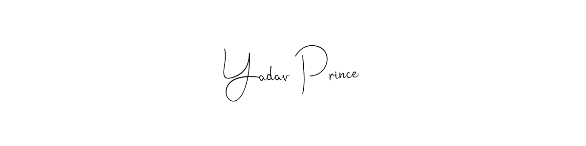 How to make Yadav Prince name signature. Use Andilay-7BmLP style for creating short signs online. This is the latest handwritten sign. Yadav Prince signature style 4 images and pictures png