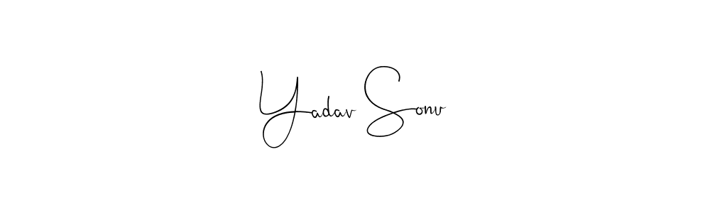 Yadav Sonu stylish signature style. Best Handwritten Sign (Andilay-7BmLP) for my name. Handwritten Signature Collection Ideas for my name Yadav Sonu. Yadav Sonu signature style 4 images and pictures png