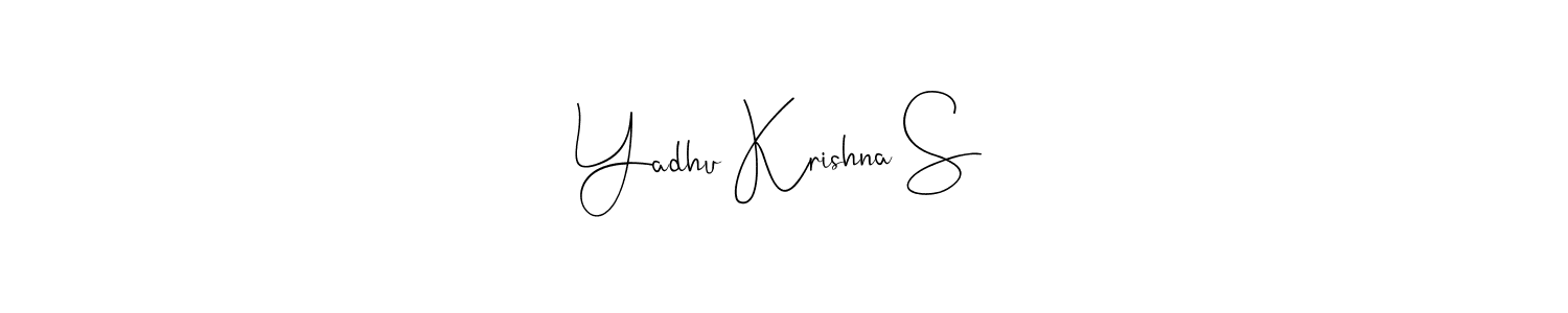 Yadhu Krishna S stylish signature style. Best Handwritten Sign (Andilay-7BmLP) for my name. Handwritten Signature Collection Ideas for my name Yadhu Krishna S. Yadhu Krishna S signature style 4 images and pictures png