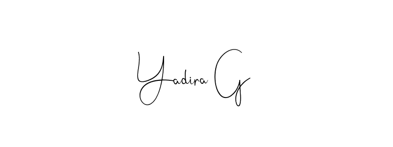 Also You can easily find your signature by using the search form. We will create Yadira G name handwritten signature images for you free of cost using Andilay-7BmLP sign style. Yadira G signature style 4 images and pictures png