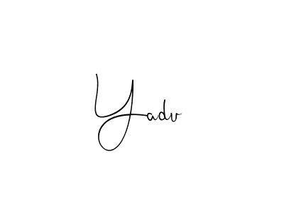 Yadu stylish signature style. Best Handwritten Sign (Andilay-7BmLP) for my name. Handwritten Signature Collection Ideas for my name Yadu. Yadu signature style 4 images and pictures png