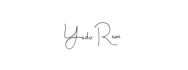 if you are searching for the best signature style for your name Yadu Ram. so please give up your signature search. here we have designed multiple signature styles  using Andilay-7BmLP. Yadu Ram signature style 4 images and pictures png