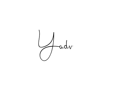 Use a signature maker to create a handwritten signature online. With this signature software, you can design (Andilay-7BmLP) your own signature for name Yadv. Yadv signature style 4 images and pictures png