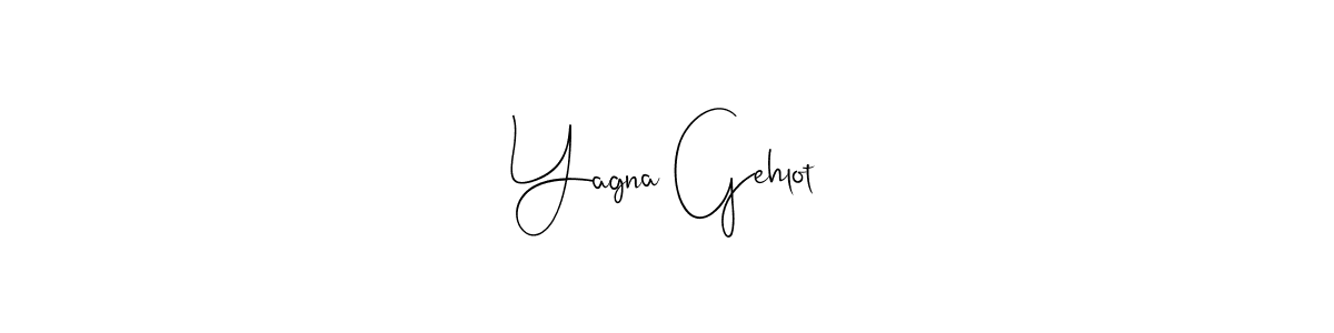 How to make Yagna Gehlot signature? Andilay-7BmLP is a professional autograph style. Create handwritten signature for Yagna Gehlot name. Yagna Gehlot signature style 4 images and pictures png