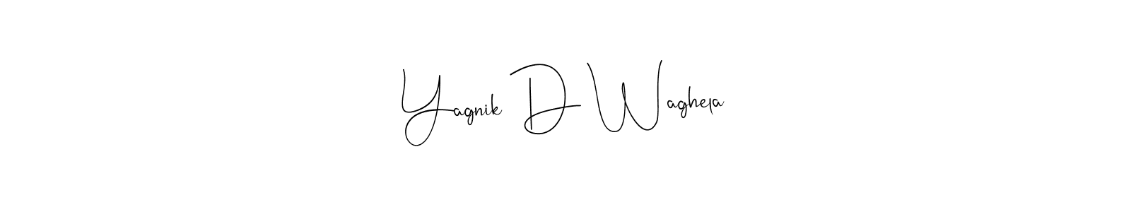 The best way (Andilay-7BmLP) to make a short signature is to pick only two or three words in your name. The name Yagnik D Waghela include a total of six letters. For converting this name. Yagnik D Waghela signature style 4 images and pictures png