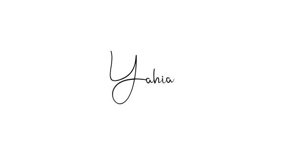 Create a beautiful signature design for name Yahia . With this signature (Andilay-7BmLP) fonts, you can make a handwritten signature for free. Yahia  signature style 4 images and pictures png