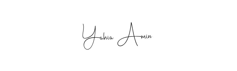 Use a signature maker to create a handwritten signature online. With this signature software, you can design (Andilay-7BmLP) your own signature for name Yahia Amin. Yahia Amin signature style 4 images and pictures png