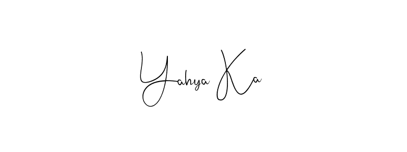 if you are searching for the best signature style for your name Yahya Ka. so please give up your signature search. here we have designed multiple signature styles  using Andilay-7BmLP. Yahya Ka signature style 4 images and pictures png