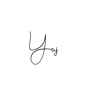 Yaj stylish signature style. Best Handwritten Sign (Andilay-7BmLP) for my name. Handwritten Signature Collection Ideas for my name Yaj. Yaj signature style 4 images and pictures png