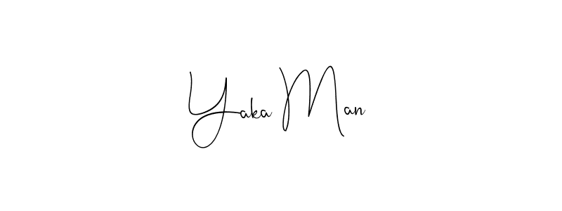 How to make Yaka Man name signature. Use Andilay-7BmLP style for creating short signs online. This is the latest handwritten sign. Yaka Man signature style 4 images and pictures png