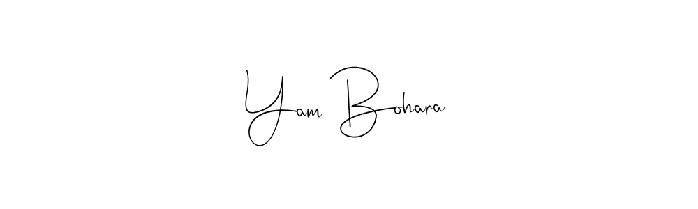 Yam Bohara stylish signature style. Best Handwritten Sign (Andilay-7BmLP) for my name. Handwritten Signature Collection Ideas for my name Yam Bohara. Yam Bohara signature style 4 images and pictures png