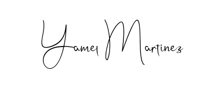 Designed for modern professionals: Yamel Martinez name signature crafted with Andilay-7BmLP script. Ready for digital PDF workflows. Yamel Martinez signature style 4 images and pictures png