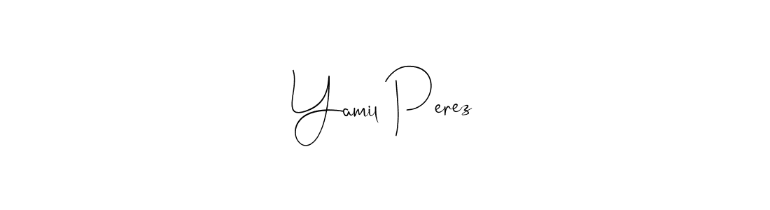 How to make Yamil Perez name signature. Use Andilay-7BmLP style for creating short signs online. This is the latest handwritten sign. Yamil Perez signature style 4 images and pictures png