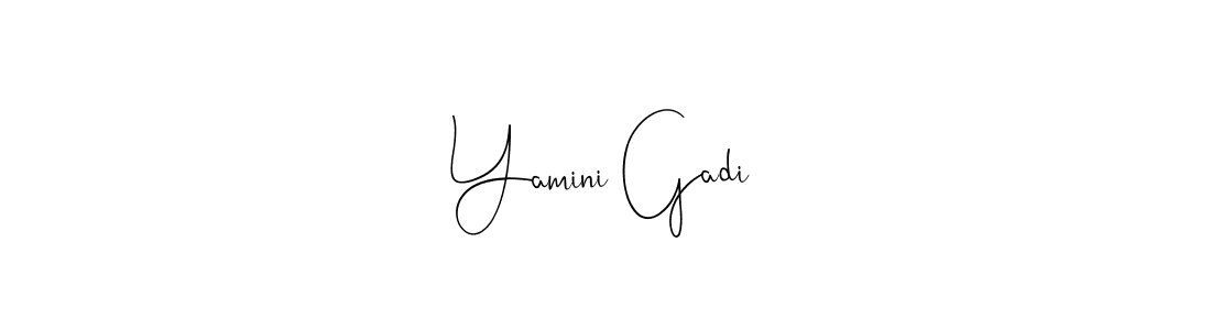 Use a signature maker to create a handwritten signature online. With this signature software, you can design (Andilay-7BmLP) your own signature for name Yamini Gadi. Yamini Gadi signature style 4 images and pictures png