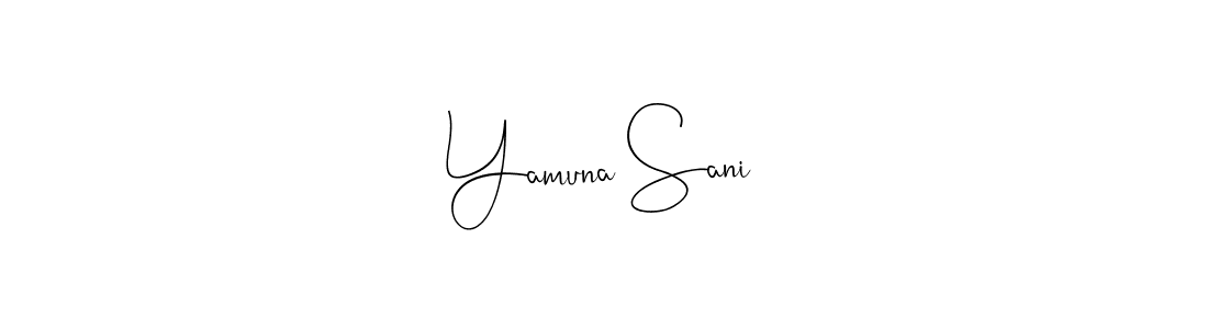 Make a beautiful signature design for name Yamuna Sani. Use this online signature maker to create a handwritten signature for free. Yamuna Sani signature style 4 images and pictures png