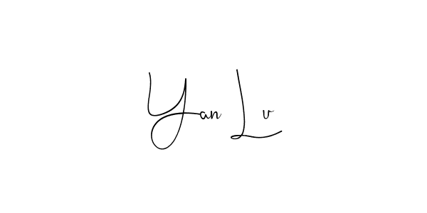 How to make Yan Lu name signature. Use Andilay-7BmLP style for creating short signs online. This is the latest handwritten sign. Yan Lu signature style 4 images and pictures png