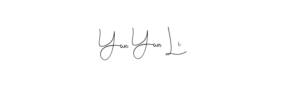 How to make Yan Yan Li name signature. Use Andilay-7BmLP style for creating short signs online. This is the latest handwritten sign. Yan Yan Li signature style 4 images and pictures png