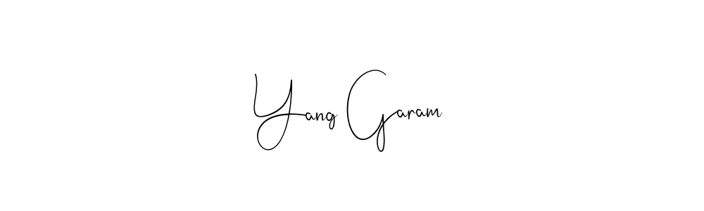 Create a beautiful signature design for name Yang Garam. With this signature (Andilay-7BmLP) fonts, you can make a handwritten signature for free. Yang Garam signature style 4 images and pictures png