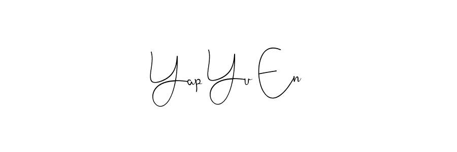 How to make Yap Yu En name signature. Use Andilay-7BmLP style for creating short signs online. This is the latest handwritten sign. Yap Yu En signature style 4 images and pictures png