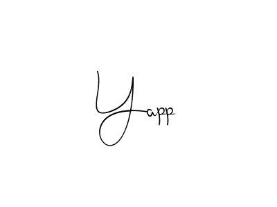 Yapp stylish signature style. Best Handwritten Sign (Andilay-7BmLP) for my name. Handwritten Signature Collection Ideas for my name Yapp. Yapp signature style 4 images and pictures png