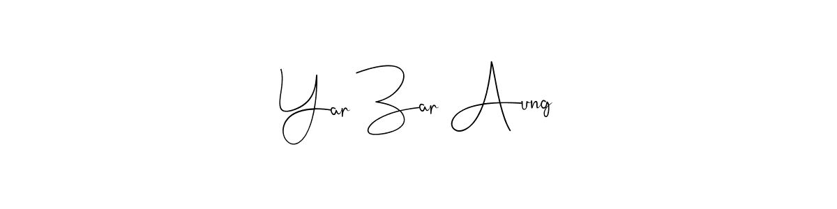 The best way (Andilay-7BmLP) to make a short signature is to pick only two or three words in your name. The name Yar Zar Aung include a total of six letters. For converting this name. Yar Zar Aung signature style 4 images and pictures png