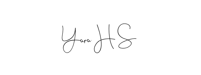 Make a beautiful signature design for name Yara H S. Use this online signature maker to create a handwritten signature for free. Yara H S signature style 4 images and pictures png