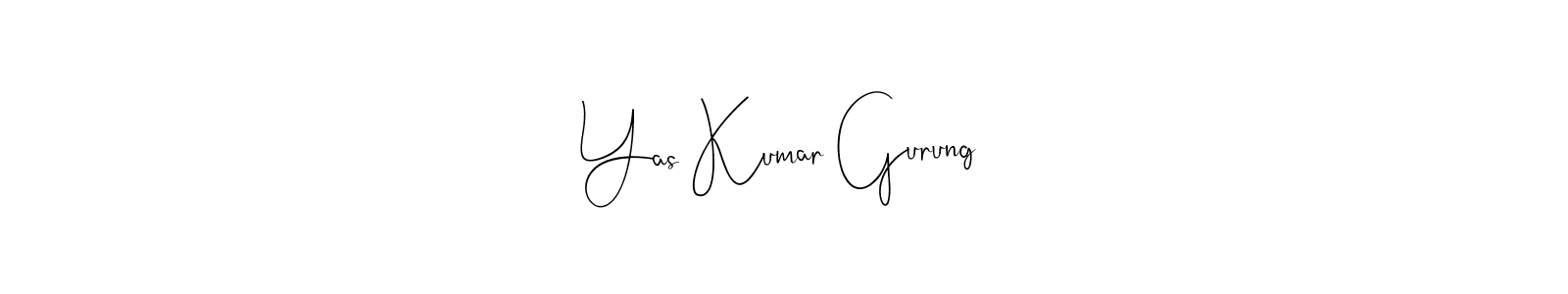 if you are searching for the best signature style for your name Yas Kumar Gurung. so please give up your signature search. here we have designed multiple signature styles  using Andilay-7BmLP. Yas Kumar Gurung signature style 4 images and pictures png