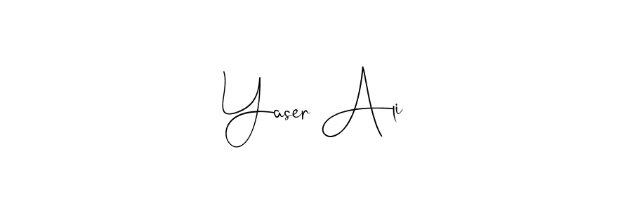 Create a beautiful signature design for name Yaser Ali. With this signature (Andilay-7BmLP) fonts, you can make a handwritten signature for free. Yaser Ali signature style 4 images and pictures png