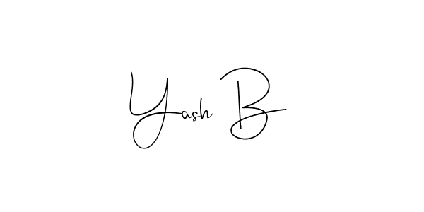 You should practise on your own different ways (Andilay-7BmLP) to write your name (Yash B) in signature. don't let someone else do it for you. Yash B signature style 4 images and pictures png