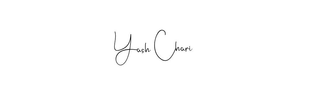 Create a beautiful signature design for name Yash Chari. With this signature (Andilay-7BmLP) fonts, you can make a handwritten signature for free. Yash Chari signature style 4 images and pictures png