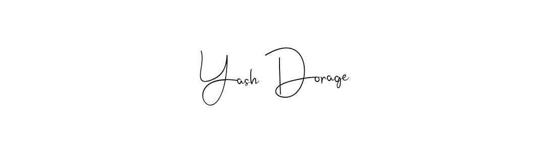 How to make Yash Dorage name signature. Use Andilay-7BmLP style for creating short signs online. This is the latest handwritten sign. Yash Dorage signature style 4 images and pictures png