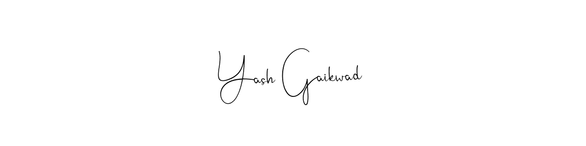 Make a beautiful signature design for name Yash Gaikwad. Use this online signature maker to create a handwritten signature for free. Yash Gaikwad signature style 4 images and pictures png